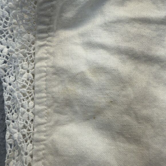 Time And Tru Shorts Womens XXXL White Linen Pull On Drawstring Crochet Lace READ - Picture 2 of 9